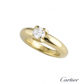 Cartier 18k Yellow Gold C de Cartier Diamond Ring 0.51ct, H/VVS2